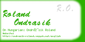 roland ondrasik business card